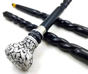 Brass Victorian đen trắng hoàng gia xử lý đi bộ thanh mía trang trí phong cách cho nam giới phụ nữ lý tưởng cho các bên trang phục - Product Image 5