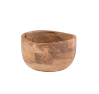 Ensemble de 3 bols de service en bois d'acacia naturel |   Bols en bois écologiques faits à la main à bords irréguliers pour fruits, soupes et repas