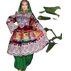 Hecho a mano Trabial Afghan Kuchi Vestidos de mujer Boda nupcial tradicional Vestido afgano Decoración de encaje Cantidad a granel - Product Image 1
