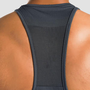 <b>Men's</b> muscle training vest with vertical beam bodybuilding sports vest <b>Black</b> <b>men's</b> vest with custom logo single-stitched vest - Product Image 5