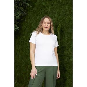 Crew Neck Plus Size <b>White</b> <b>T</b>-<b>Shirt</b> - Product Image 1