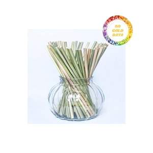 Vietnamese <b>Disposable</b> Drinking <b>Straw</b> Green Grass Drinking <b>Straw</b> Eco Friendly Natural <b>Straw</b> For Export Customers - Product Image 4