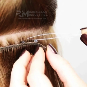 Kit d'outils d'extension de cheveux professionnels bleus comprenant des pinces à perles en silicone Micro Links RMI-HE-3210 d'épilation - Product Image 5