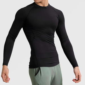 เสื้อรัดกล้ามเนื้อแขนสั้น OEM สำหรับ MMA BJJ เสื้อกีฬาผู้ชายสำหรับยิวยิตสู มวยไทย ผ้าระบายอากาศแบบ Sublimation - Product Image 3