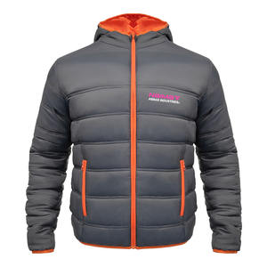 Vente en gros Nouveau Hiver Hommes Doudounes Manteau Respirant Col Montant Fermeture Éclair Complète Imprimé Logo Conception High Street À Capuche - Product Image 5