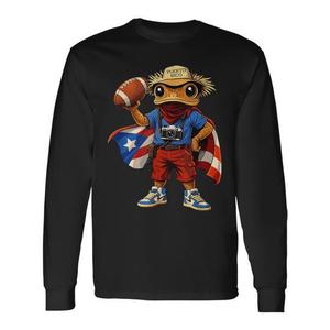 Maglietta a Maniche Lunghe Boricua Coqui Frog Puerto Rico Football - Prodotto Promozionale - Product Image 1