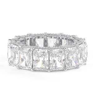 Alliance Unique Eternity avec Diamant Coupe Radiant pour Femme - Product Image 2