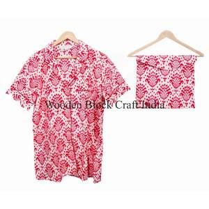 Conjunto de Pijama de Algodón para Mujer al por Mayor, Camisón Floral de Manga Corta, Ropa de Dormir Transpirable y Cómoda para Todas las Temporadas - Product Image 2