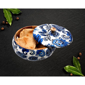 Casserole isolée en bois fabriquée à la main de l'Inde Articles de salle à manger élégants avec des racines d'arbre Design pour l'approvisionnement décoratif de table - Product Image 4