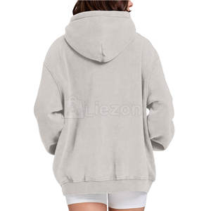 Vente chaude Premium Quality Women's Acid Wash Hoodies Vêtements d'hiver confortables avec col à capuche Vente en ligne - Product Image 5