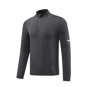 Vêtements de sport pour hommes Chemise de compression à manches longues Séchage rapide Sans couture Gym Fitness Training T Shirt OEM Logo personnalisé disponible - Product Image 2