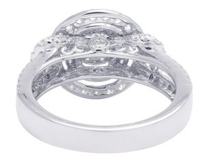 Double Halo Round Cut Moissanite Cluster Diamond <b>Ring</b> In Elegant S925 Sterling Silver <b>Iced</b> Out Luxury Women's Jewelry - Product Image 5