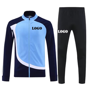 Survêtements de sport pour hommes 2 pièces, entièrement zippés, respirants, 100 % coton, personnalisables, haute qualité, faible MOQ, vente en gros - Product Image 1