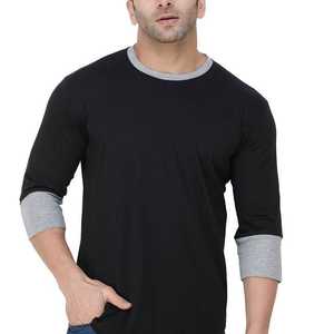 Personalizado 260gsm Heavy 100% algodón de gran tamaño de manga larga Camisetas de los hombres de ajuste cómodo en blanco liso camiseta para hombres - Product Image 2