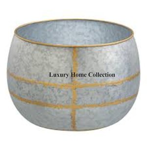 Most Fancy Unique Designer Galvanized Metal Luxury Look Pots and Planters With Rope Handles Garden Ware <b>Accessories</b> Supplies - Product Image 6