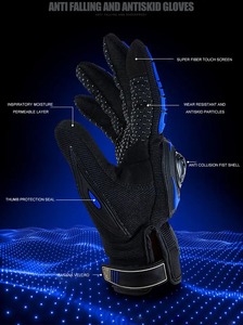 Gants de moto en cuir à doigts entiers pour gants de course d'hiver à écran tactile pour les sports de plein air et le vélo - Product Image 5