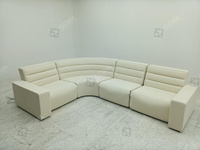 Ensemble de canapés sectionnels en forme de U, design moderne, en lin et velours, pour salon et terrasse, mobilier d'intérieur, nouvelle collection
