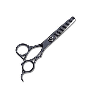 Poignée fantaisie coupe de cheveux ciseaux amincissants couleur noire enduit cheveux légers ciseaux amincissants élégants - Product Image 2