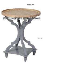 Bandeja de calidad superior Diseño superior Mesa central de madera decorativa Nueva llegada Mesa auxiliar de aspecto moderno Uso para el hogar Oficina Restaurante - Product Image 5