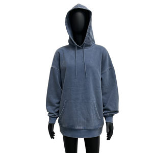 Sudadera con Capucha de Forro Polar para Mujer, a la Moda, de Invierno, Talla Grande, con Logotipo Personalizado, al por Mayor, Color Sólido Personalizado - Product Image 1