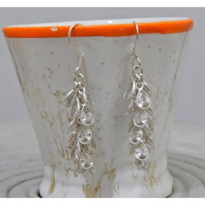 Boucles d'oreilles en argent sterling 925 avec zircon cubique naturel Cadeau idéal pour elle avec crochet Petite boucle d'oreille-Modèle E0060-GS - Product Image 1