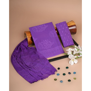 Ensemble de costume dupatta en mousseline de soie pure fabriqué à la main pour femmes ensemble de costume en mousseline de soie pure avec dupatta pour l'été - Product Image 4