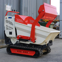 VOLNOS 750 kg All-Terrain Mini-Kipplader Ketten-Dumper Garten Hydraulisch Benzinmotor Multifunktions-Raupenlader Pumpe