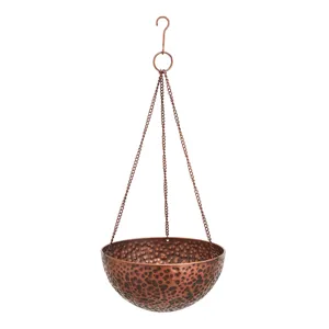 Jardinières suspendues rondes en fer chromé de haute qualité, design moderne, pour intérieur, extérieur, maison, hôtel, jardin, décoration, pots à fleurs - Product Image 6
