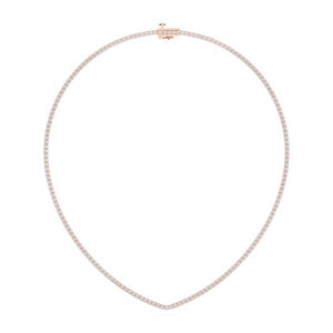 Collar de tenis de diamante de corte redondo cultivado en laboratorio de 6,00 quilates/VS de 15 pulgadas en platino exquisito para ella - Product Image 3