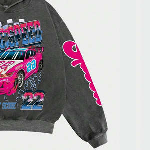 2024 Men's Fashion High Quality Custom DTG Printing Hoody Men <b>Washed</b> Distressed Hoodie Drawstring Drop Shoulder Hoodie Men's - Product Image 5