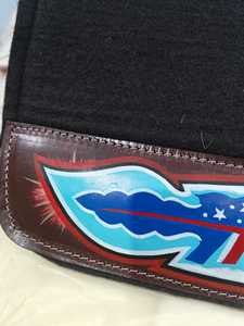 Almohadilla de sillín de fieltro sintético para carreras de caballos hecha a medida al por mayor, logotipo de cuero impreso fácilmente personalizado, estilo occidental, OEM disponible - Product Image 5