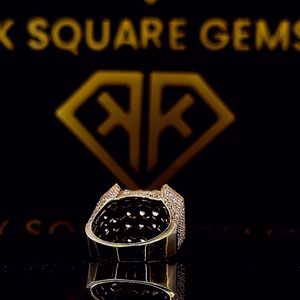 Women's Hip Hop Moissanite Diamond Oval Cut Heart Shape <b>Statement</b> <b>Ring</b> Iced Anniversary Gift for Her White Gold <b>Silver</b> Plated - Product Image 2