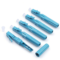Konektor Serat Optik LC UPC LC APC DX SX Blue Boot Dust Cap 0.9mm 2.0mm 3.0mm Singlemode Multimode Ferrule Patch Cord