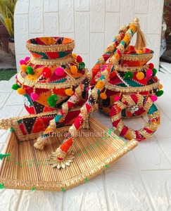 Punjabi Phulkari Jaggo Set para Punjabi Sikh Wedding Ghadoli Chaj Danda Sangeet Jaggo Night Punjabi Wedding Sangeet Essentials - Product Image 1