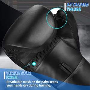 Guantes de Boxeo de Primera Calidad, Cuero Genuino de Alta Calidad para Cierre, Diseño de Logotipo Personalizado, Adultos, Artes Marciales Pesadas - Product Image 5