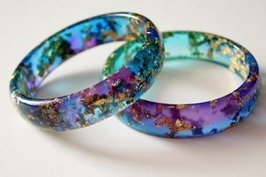 JOYERÍA DE PALABRAS CLAVE PULSERAS Y BRAZALETES DE MODA Brazalete de moda Brazalete grande exagerado de moda Resina acrílica de colores múltiples - Product Image 4