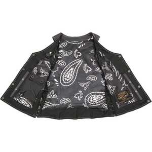 Chaleco de Motociclista de Cuero Genuino de Alta Calidad, Transpirable, de Secado Rápido, con Cierre de Botones Cubiertos, Venta al Por Mayor de Fábrica - Product Image 3