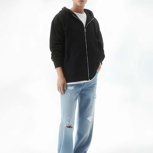Vêtements d'extérieur à la mode Street Wear meilleure couleur hommes à capuche basique coton mélangé OEM Service bas prix en gros fabricant hommes à capuche - Product Image 4