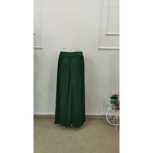 Jupe longue fendue sur le côté à taille haute avec ceinture pour femme, 37502 - Vert - Product Image 6