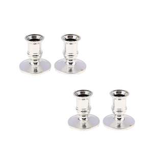 <b>Taper</b> <b>Candle</b> Stand Base Silver for Home Decor - Product Image 1