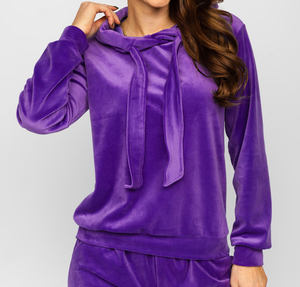 Survêtement pour femme de qualité supérieure, 100% coton, couleur unie, sweat à capuche avec fermeture éclair et pantalon de jogging évasé, logo imprimé sur écran personnalisé - Product Image 6