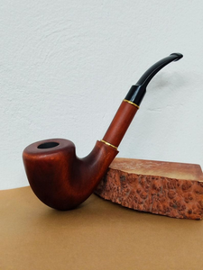 Pipa de Fumar Recta de Madera Natural con Acabado Lacado, Estilo Clásico, Pipa de Tabaco Hecha a Mano - Product Image 6