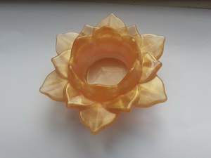 Soporte de vela de resina decorativo moderno hecho a mano elegante soporte de luz de té para el hogar artesanías de resina de regalo - Product Image 2