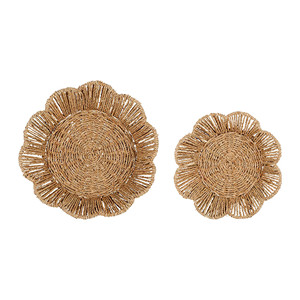 Lot de 2 paniers jonc de mer en forme de fleur paniers de rangement artisanaux petits paniers de rangement du Vietnam - Product Image 3
