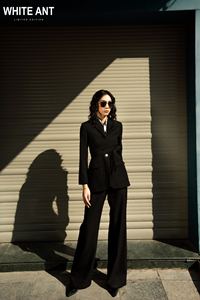 Nueva llegada Blazer Set para mujer de manga larga Phedra Wrap chaleco Blazer tela ecológica primavera 2025 ropa de mujer Vietnam - Product Image 5