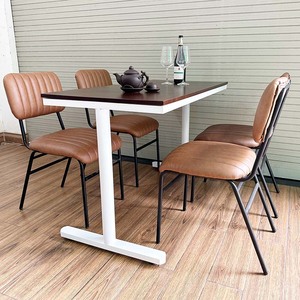 Juego de Comedor Rectangular Contemporáneo CBCF243, Mesa de Tela Resistente y 4 Sillas para Restaurantes y Cafeterías - Product Image 6