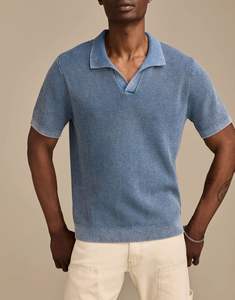 เสื้อเชิ้ตผู้ชายทรงปกติ ผ้าทอ แขนสั้น มีกระเป๋า ป้องกันรอยยับ สไตล์เรโทรลำลอง พิมพ์ลายโลโก้ดิจิทัลแบบใหม่ - Product Image 3