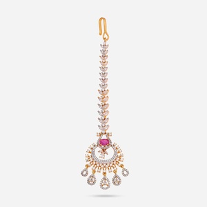 Cultural Collectible Zircon Tikka 185349 Intriguing Jewelry Design - Product Image 1
