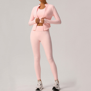 ชุดเล่นโยคะแบบไร้ตะเข็บสำหรับผู้หญิงเลกกิ้งเอวสูงและกางเกงขาสั้นกางเกงออกกำลังกายผ้ายืดใส่สบาย - Product Image 5