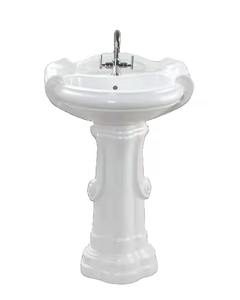 Lavabo de Pedestal completo de cerámica blanca de alta calidad Juego de escurridor único Mejor precio India Diseño al por mayor - Product Image 3
